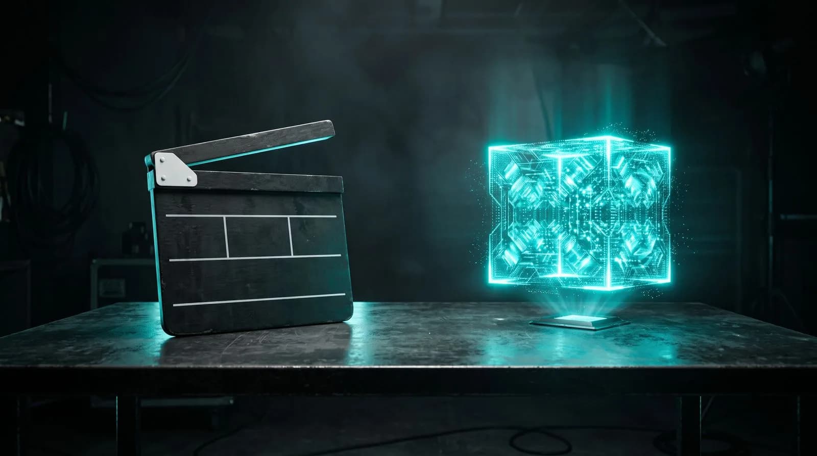 Klaket ile holografik küp karşı karşıya — CGI reklam mı geleneksel çekim mi